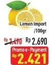 Promo Harga Lemon Import per 100 gr - Hypermart