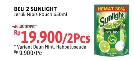 Promo Harga Sunlight Pencuci Piring Jeruk Nipis 100 650 ml - Alfamidi