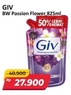 Promo Harga GIV Body Wash Passion Flowers Sweet Berry 825 ml - Alfamart