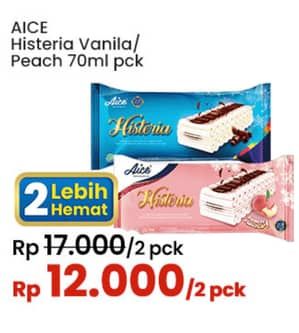 Promo Harga Aice Ice Cream Histeria Vanila Peach 70 ml - Indomaret