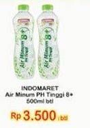 Promo Harga INDOMARET Air Minum pH 8+ 500 ml - Indomaret