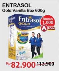 Promo Harga Entrasol Gold Susu Bubuk Vanilla 600 gr - Alfamart