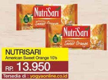 Promo Harga NUTRISARI Powder Drink American Sweet Orange per 10 sachet 14 gr - Yogya