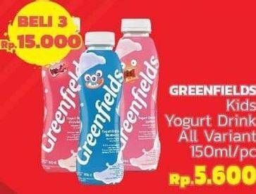 Promo Harga GREENFIELDS Yogurt Drink All Variants 150 ml - LotteMart