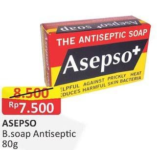 Promo Harga ASEPSO Antiseptic Bar Soap 80 gr - Alfamart