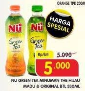 Promo Harga NU Green Tea Honey, Original 330 ml - Superindo