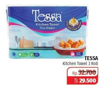 Promo Harga TESSA Kitchen Towel 3 roll - Lotte Grosir