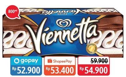 Promo Harga WALLS Ice Cream Viennetta Choco Vanila 800 ml - Alfamidi