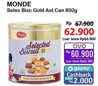 Promo Harga Monde Selected Biscuit 800 gr - Alfamart