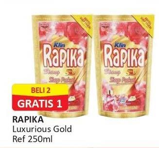 Promo Harga So Klin Rapika Pelicin Pakaian Biang Luxurious Gold 250 ml - Alfamart