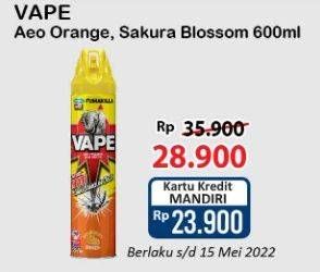 Promo Harga FUMAKILLA VAPE Aerosol Orange, Sakura Blossom 600 ml - Alfamart