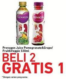 Promo Harga PRENAGEN Juice Ibu Hamil Pomegranate Grape, Fruit Veggie 330 ml - Carrefour