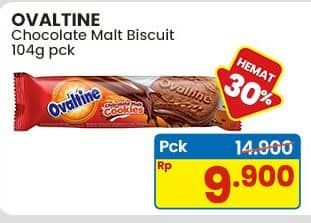 Promo Harga Ovaltine Chocolate Malt Cookies 104 gr - Indomaret