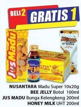 Promo Harga Nusantara Madu Super/Bee Jelly/Jus Madu/Honey Milk  - Hari Hari