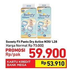 Promo Harga SWEETY Fit Pantz Dry Active M30, L28  - Carrefour