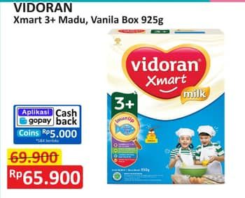 Promo Harga Vidoran Xmart 3+ Madu, Vanilla 950 gr - Alfamart