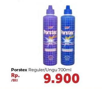 Promo Harga YURI PORSTEX Regular Pembersih Toilet Biru, Ungu 700 ml - Carrefour