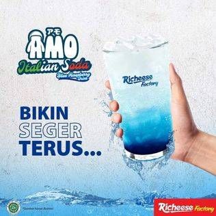 Promo Harga RICHEESE FACTORY Amo Italian Soda Blue Raspberry  - Richeese Factory