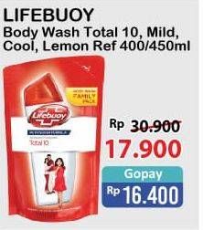 Promo Harga LIFEBUOY Body Wash Cool Fresh, Lemon Fresh, Mild Care, Total 10 450 ml - Alfamart