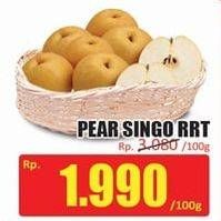 Promo Harga Pear Singo RRT per 100 gr - Hari Hari