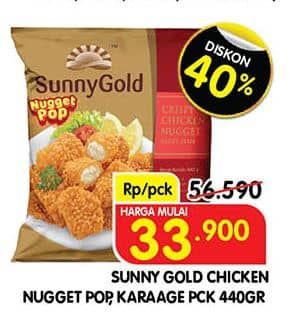 Promo Harga Sunny Gold Chicken Nugget Pop 440 gr - Superindo