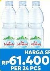 Promo Harga Le Minerale Air Mineral per 24 botol 600 ml - Indomaret