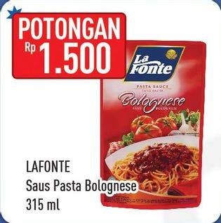 Promo Harga LA FONTE Saus Pasta Bolognese 315 ml - Hypermart