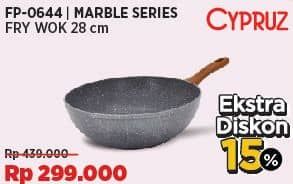 Promo Harga Cyprus FP-0644 | Marbles Series Fry Wok 28 cm  - COURTS