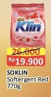 Promo Harga So Klin Softergent Cheerful Red 770 gr - Alfamart