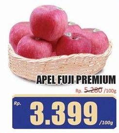 Promo Harga Apel Fuji Premium per 100 gr - Hari Hari