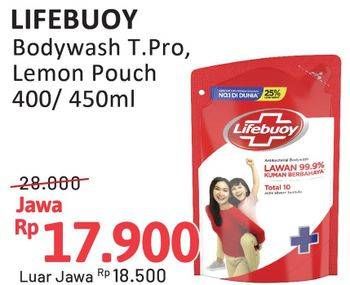 Promo Harga Lifebuoy Body Wash Lemon Fresh, Total 10 400 ml - Alfamidi