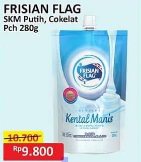 Promo Harga Frisian Flag Susu Kental Manis Cokelat, Putih 280 gr - Alfamart