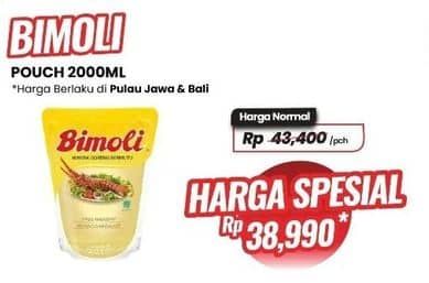 Promo Harga Bimoli Minyak Goreng 2000 ml - Carrefour