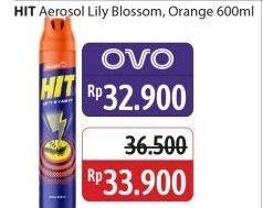 Promo Harga HIT Aerosol Lilly Blossom, Orange 600 ml - Alfamidi