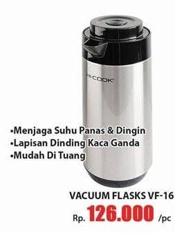 Promo Harga HICOOK Vacuum Flask Thermos VF 16  - Hari Hari