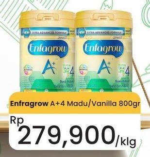 Promo Harga Enfagrow A+4 Susu Bubuk Vanilla, Madu 800 gr - Carrefour