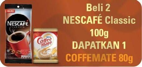 Promo Harga Nescafe Classic Coffee per 2 sachet 100 gr - Hypermart