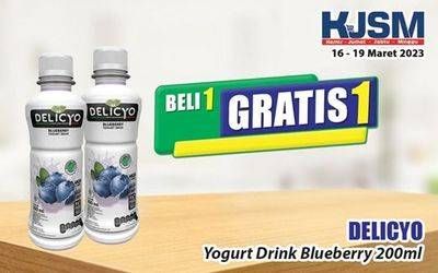 Promo Harga Delicyo Yogurt Drink Blueberry 200 ml - Hari Hari