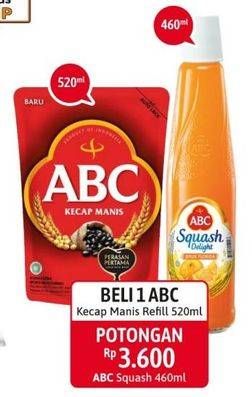 Promo Harga ABC Syrup Squash Delight 460 ml - Alfamidi