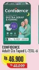 Promo Harga Confidence Adult Classic Night Ekstra Serap & Kering L7, XL6 6 pcs - Alfamart