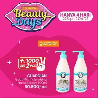 Promo Harga Guardian Goats Milk Hand Body Lotion 500 ml - Guardian