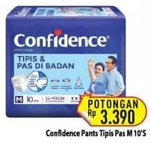 Promo Harga Confidence Adult Pants Tipis & Pas Di Badan M10 10 pcs - Hypermart