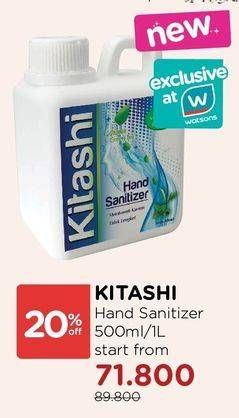 Promo Harga KITASHI Hand Sanitizer  - Watsons
