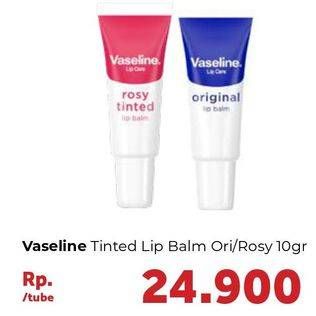 Promo Harga VASELINE Tinted Lip Balm Original, Rosy 10 gr - Carrefour