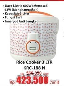 Promo Harga Kirin Rice Cooker KRC 188 N  - Hari Hari