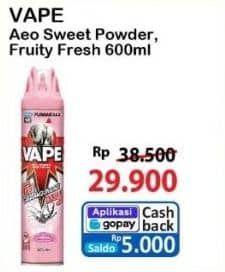 Promo Harga Fumakilla Vape Aerosol Sweet Powder, Fruity Fresh 600 ml - Alfamart