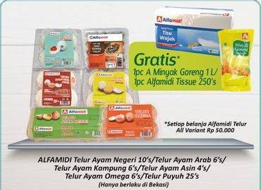 Promo Harga ALFAMIDI Minyak Goreng/Facial Tissue  - Alfamidi