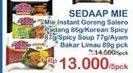 SEDAAP MIE Mie Instant Goreng Salero Padang 86g/Korean Spicy 87g/Spicy Soup 77g/Ayam Bakar Limau 86g