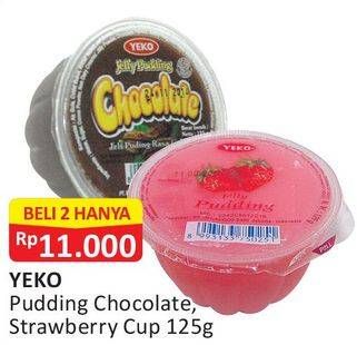 Promo Harga YEKO Pudding Chocolate, Strawberry per 2 pcs 125 gr - Alfamart