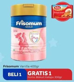 Promo Harga FRISOMUM Gold Susu Ibu Hamil & Menyusui Vanilla 400 gr - Carrefour